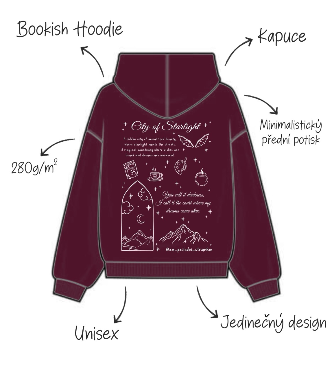 City of starlight Hoodie s kapucí