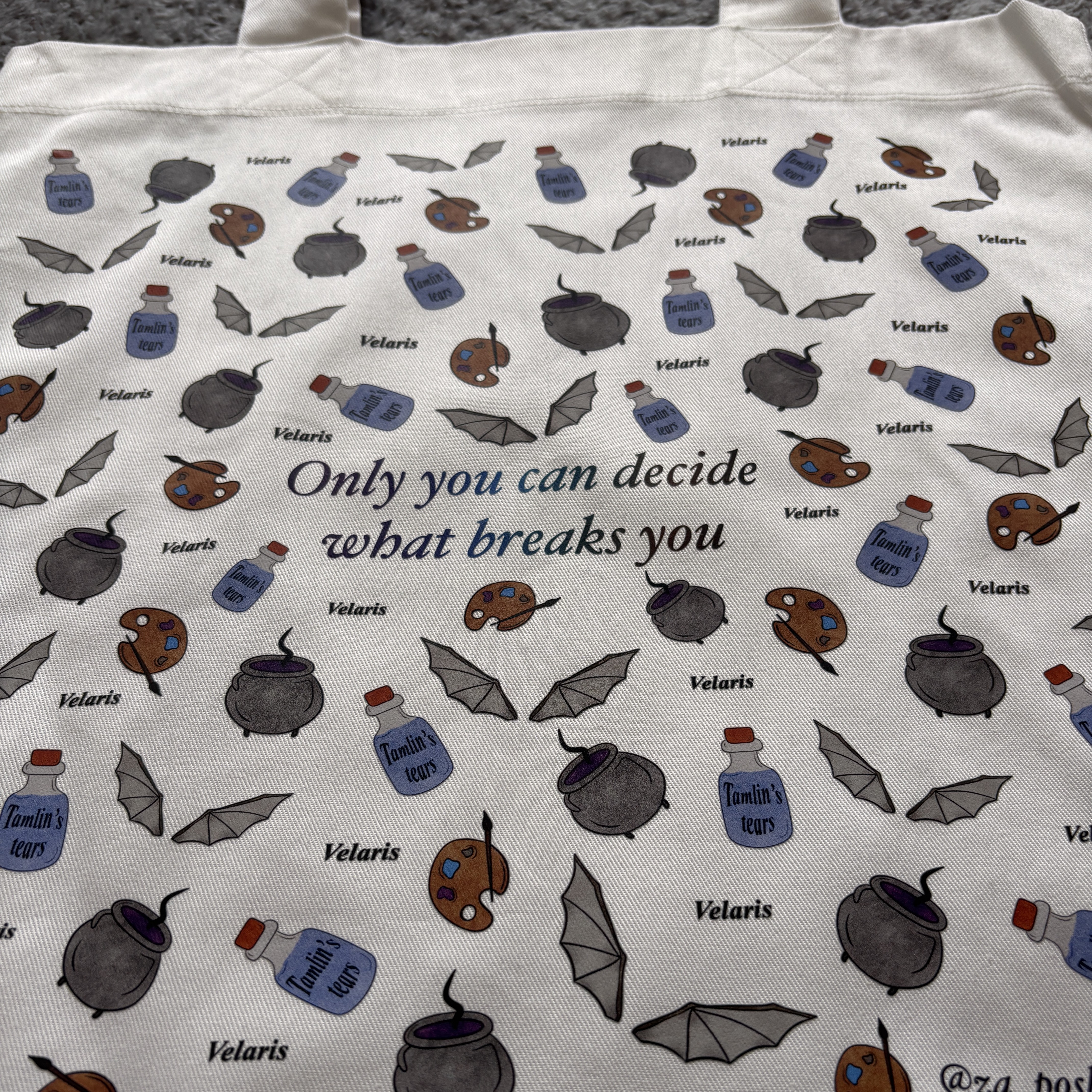 Plátěná taška Dvůr trnů a růží