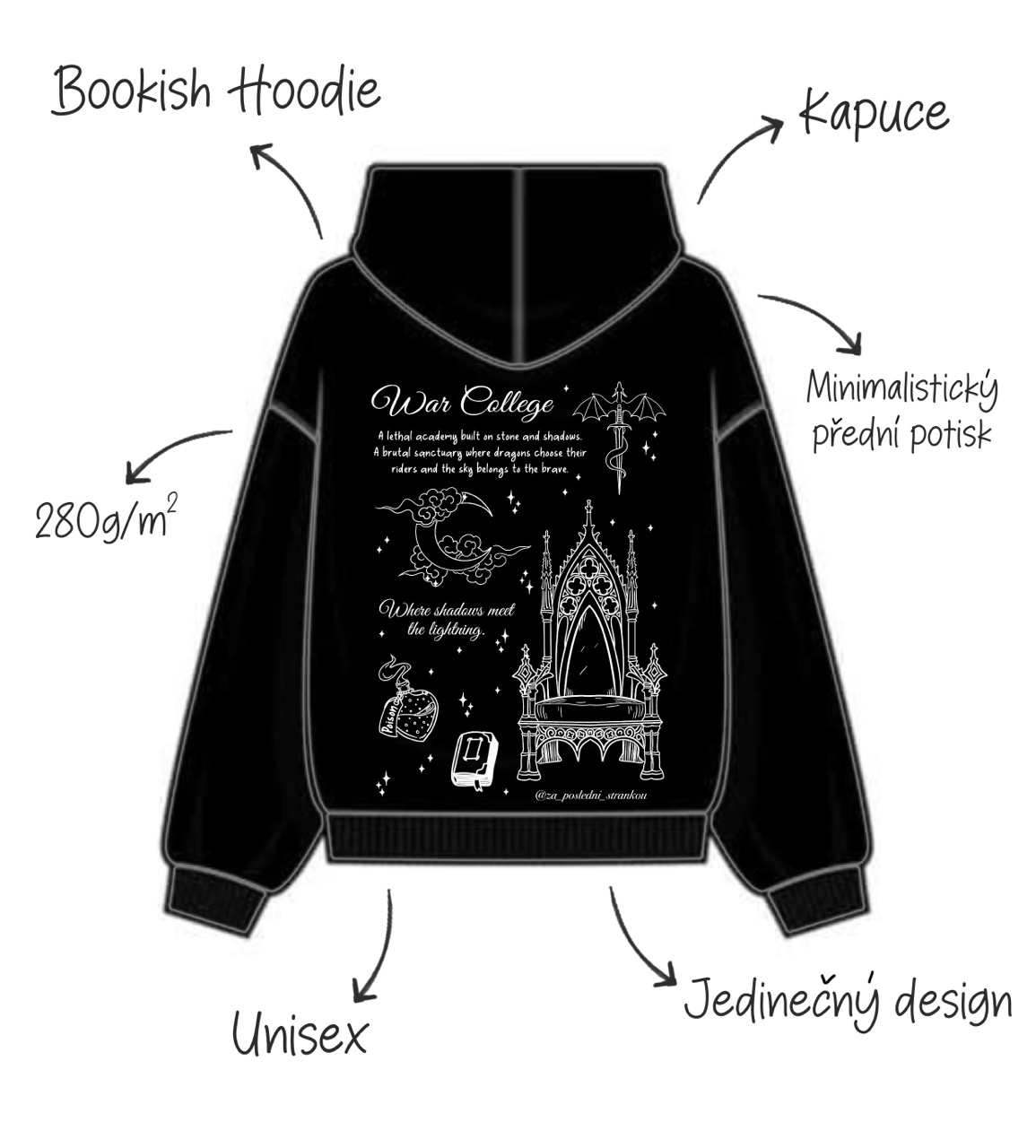 War college Hoodie s kapucí