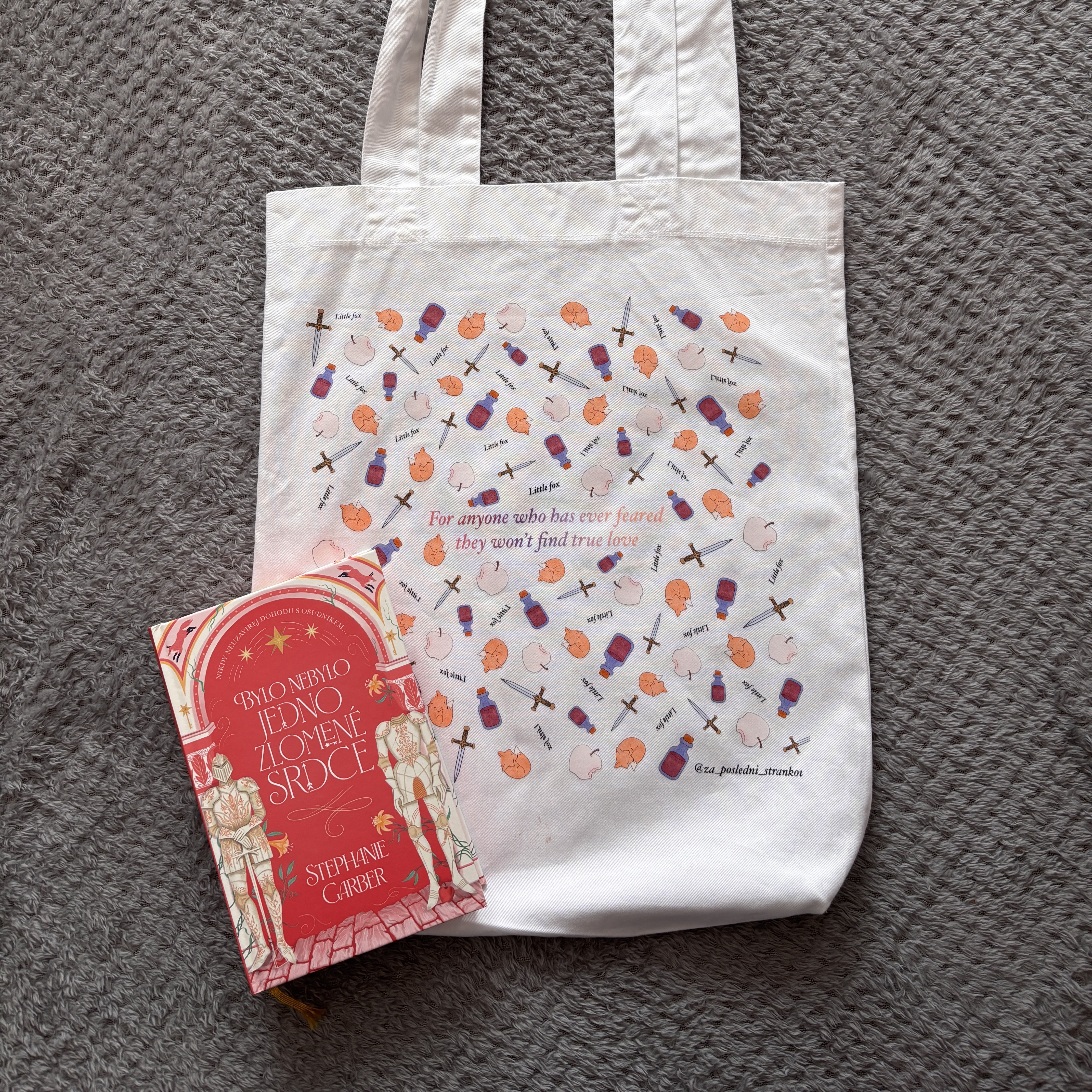 Plátěná taška Bylo Nebylo Jedno Zlomené Srdce s citátem