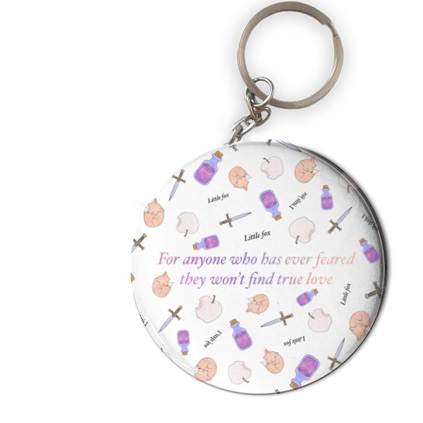 Přívěšek na klíče Bylo Nebylo Jedno Zlomené Srdce s citátem