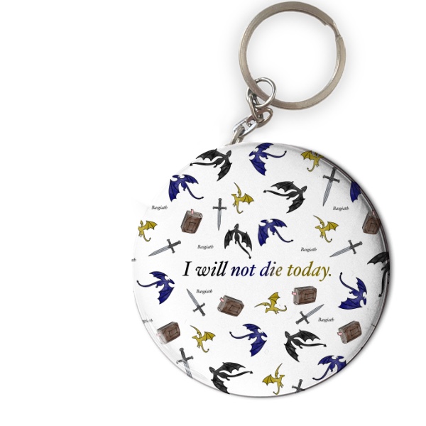 Přívěšek na klíče Čtvrté křídlo s citátem